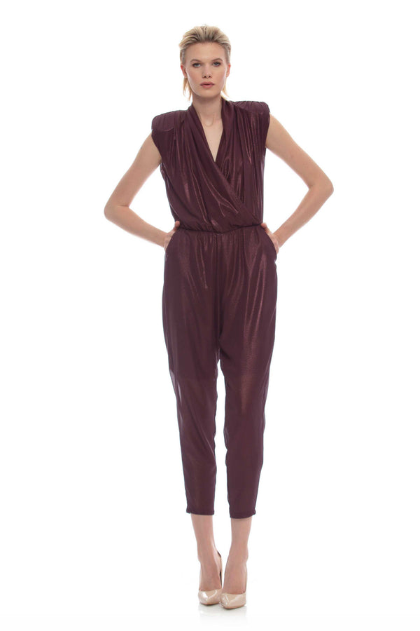 Cozy jumpsuit in shimmer fabric - Jumpsuit FLORA