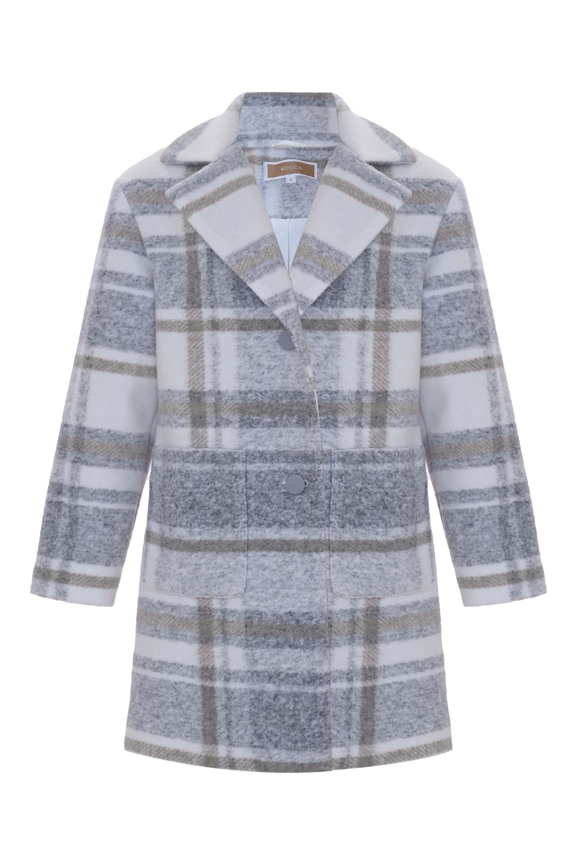 Cappotto a Quadri Grigio Cappotto BLASIE