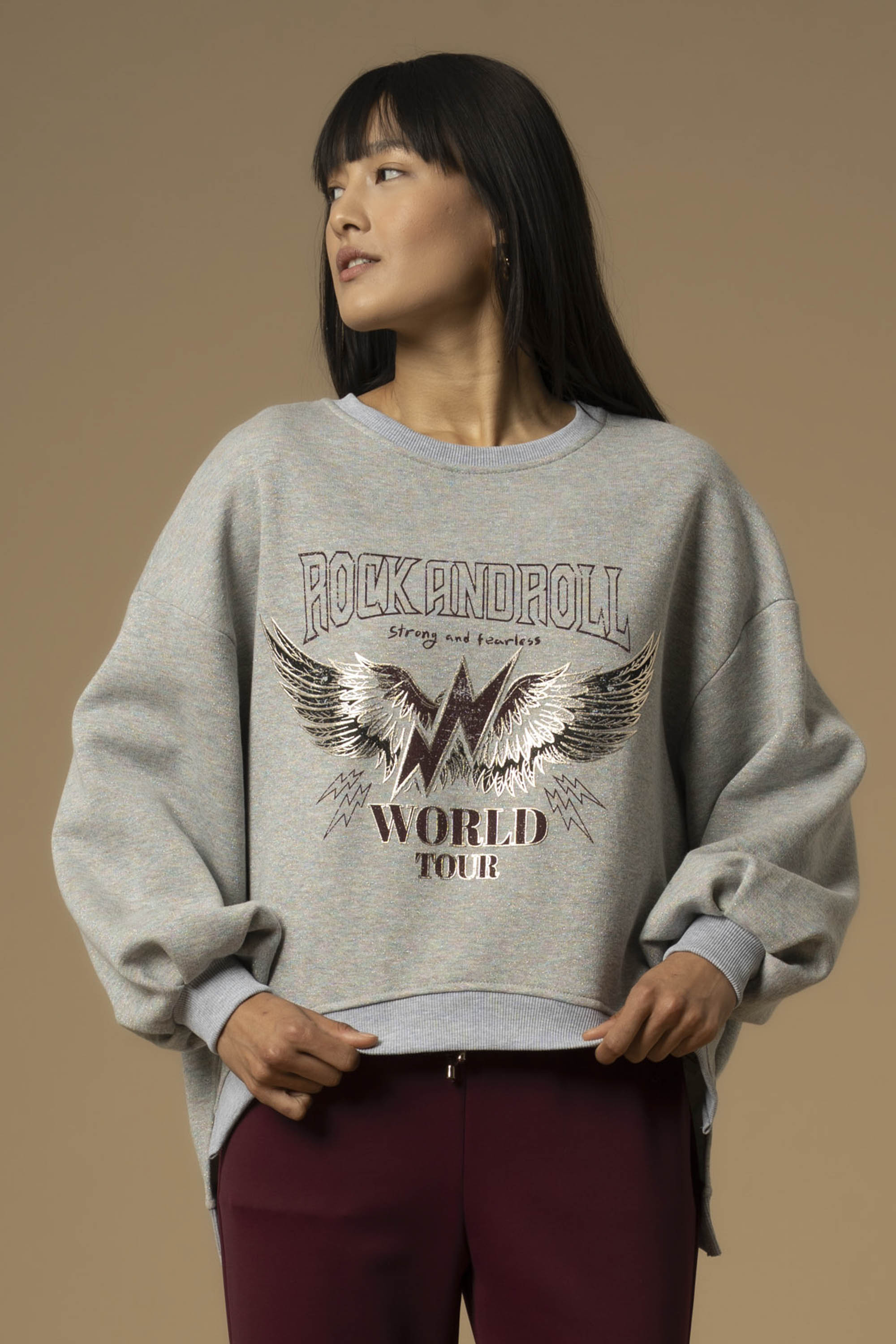 Sweat-shirt Oakmont US Open Col Rond - Taille XL Gris Lac/sable - Coton Mélangé - Occasion Excellente