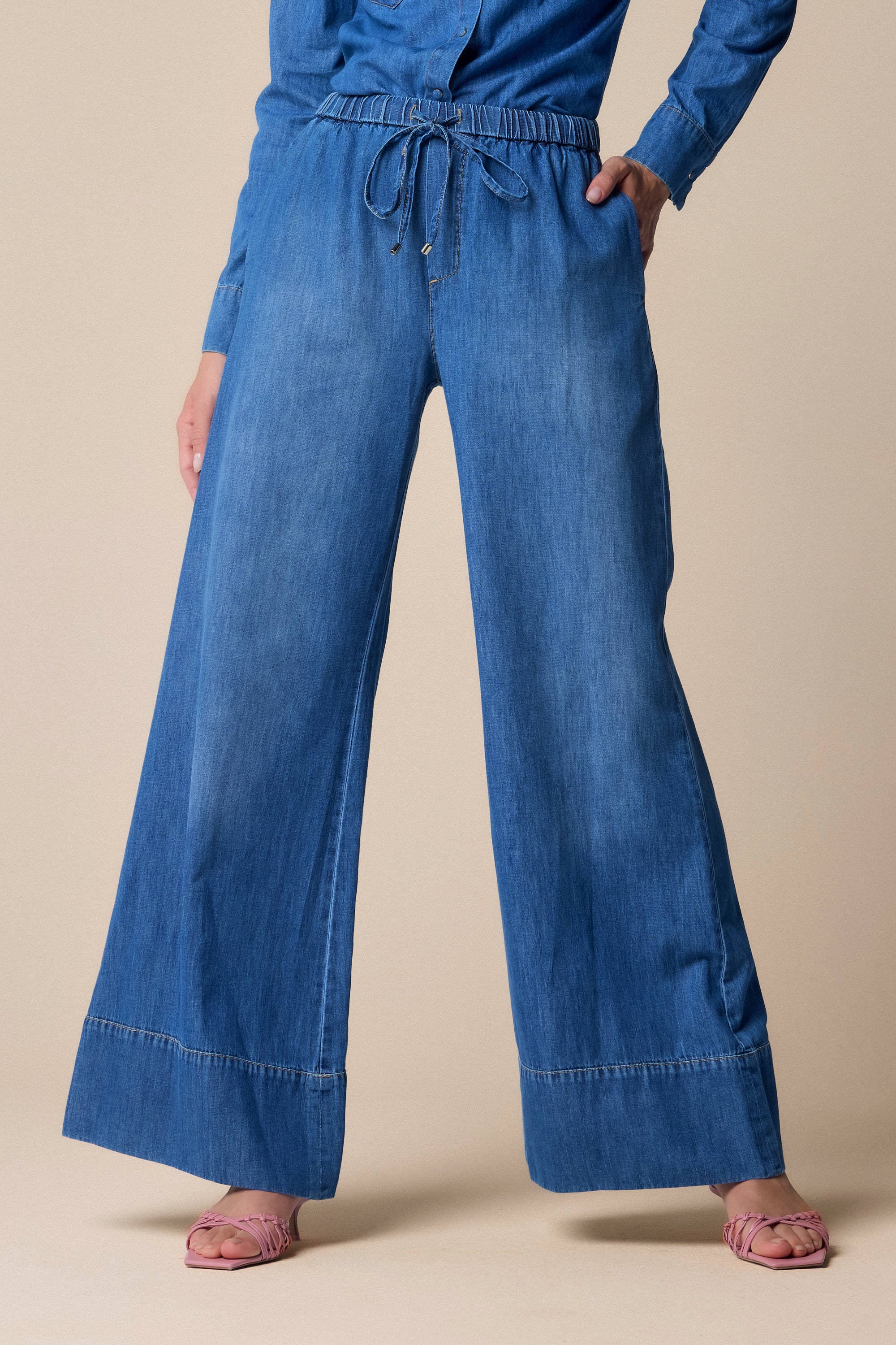 【THE MOZZ】Becca Wide Denim Pants Rebecca Minkoff Camille Studded Wide-Leg Jeans | Saks Fifth