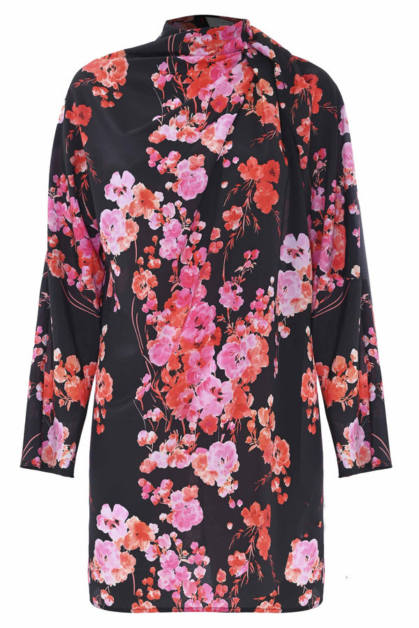 Japanese-style patterned dress - Dress ELIETTE