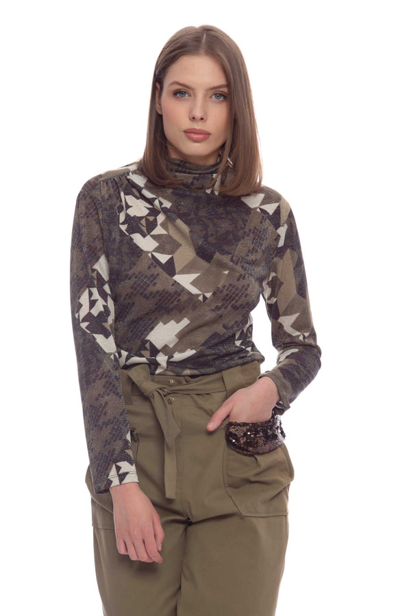 Camouflage-patterned blouse - Blouse BEPNA