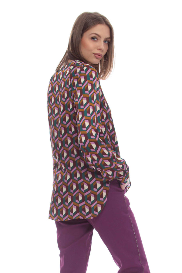 Geometric print blouse - Blouse ALFALL