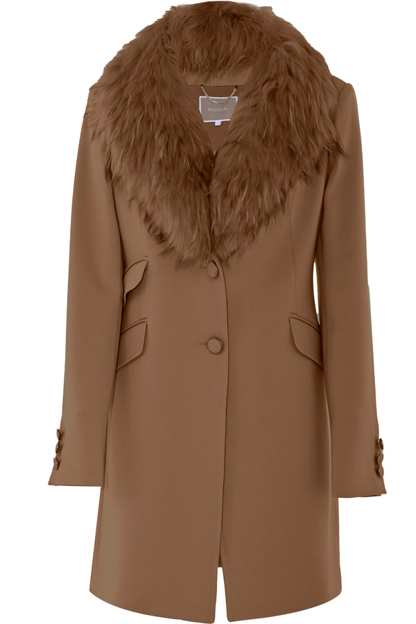 Shaped winter coat with fur - Coat with fur JOLUKAFUR