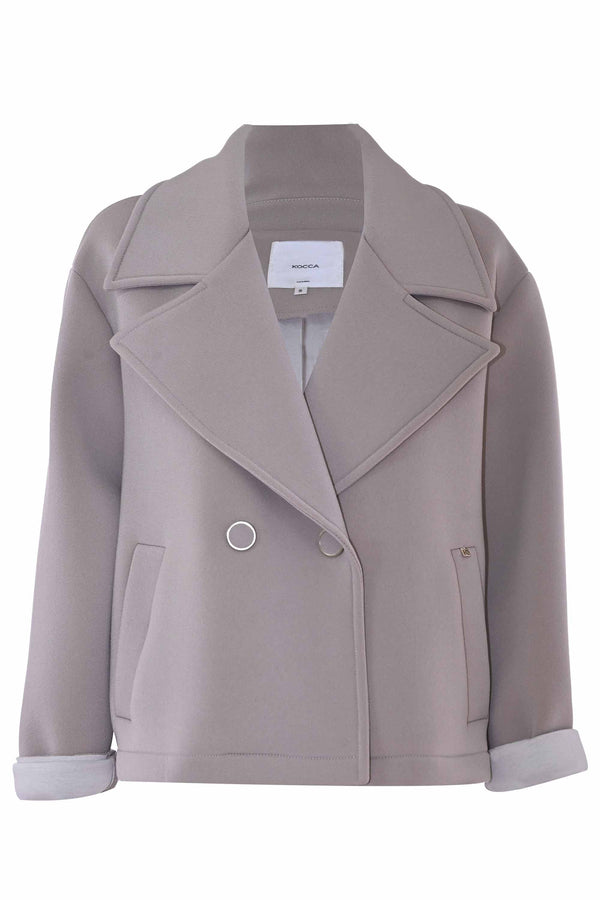Short double-breasted coat with lapels - Coat NERARR