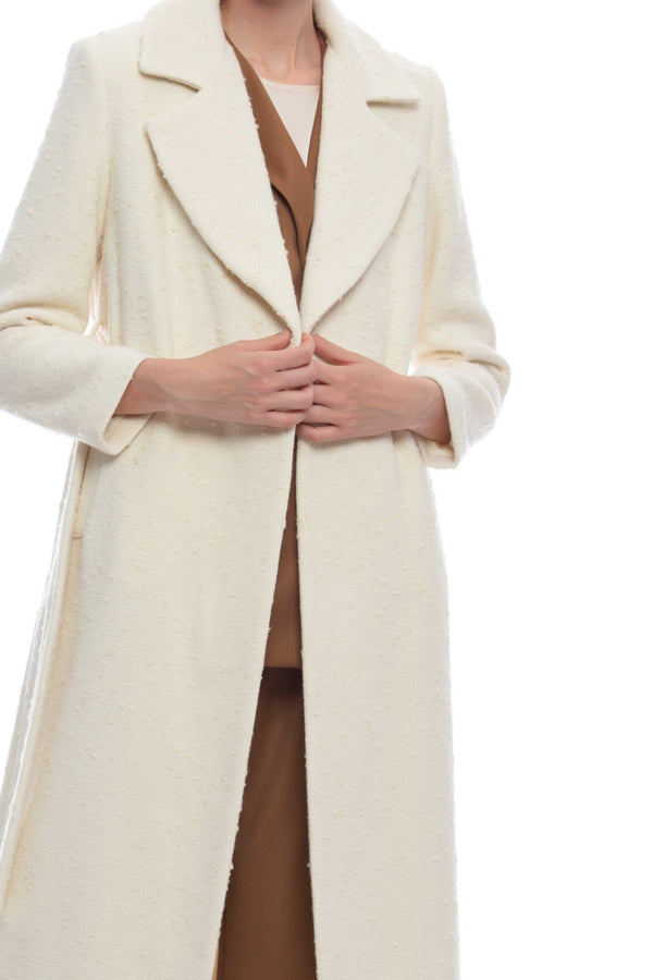 Long belted coat with buttons - Coat KEDTHA