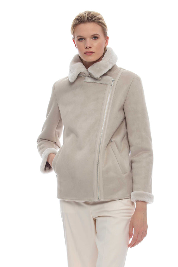 Winter fleece-style jacket with zip - Down jacket CHACHI