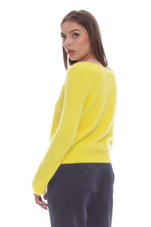 Soft long-sleeved sweater in angora blend - Sweater  ANAIRI