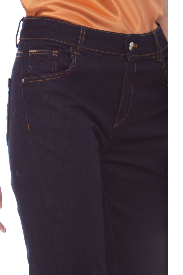 Jeans straight con taglio a zampa - Pantalone Denim GRAZIA
