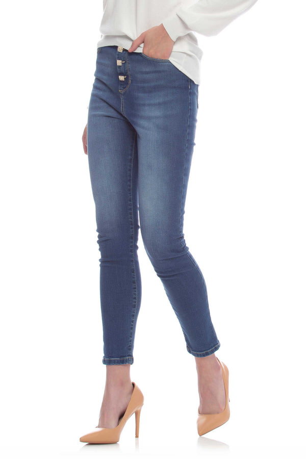 Skinny jeans with jewelled button fastening - Jeans DARRIK