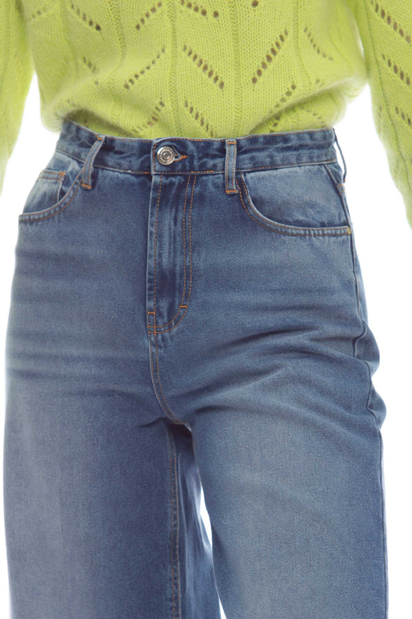 Jeans larghi a vita alta - Pantalone Denim OLAIT