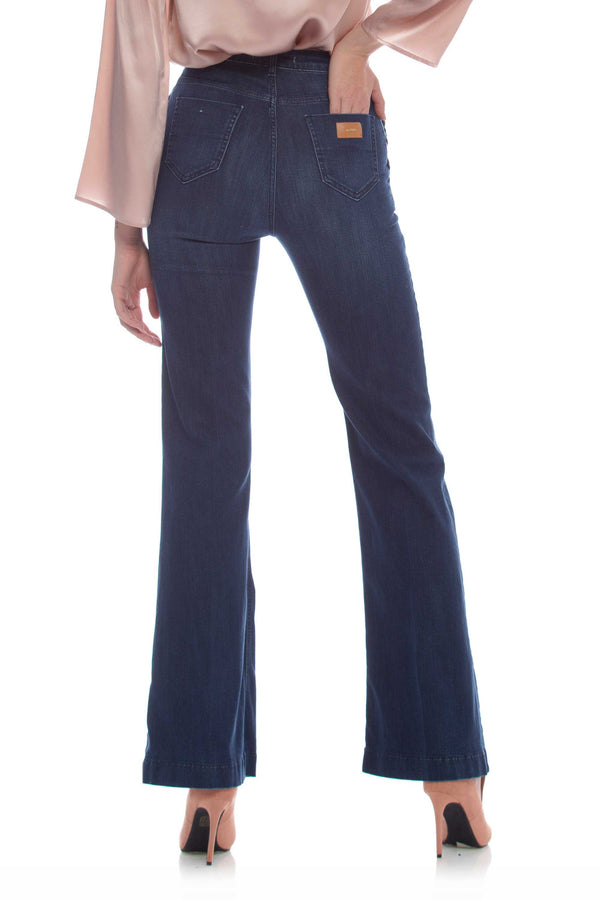 Jeans svasati a zampa stile anni '70 - Pantalone Denim ROONEY