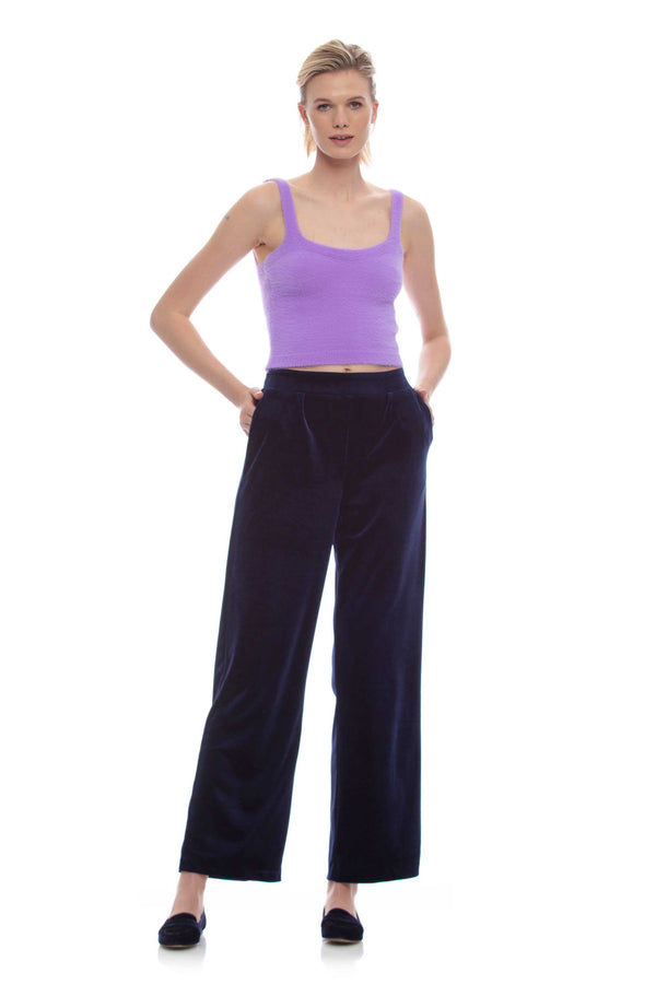 Straight comfortable velour trousers - Trousers NULERR