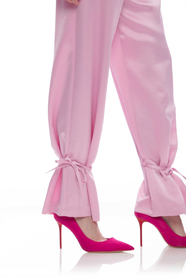 Trousers with pleats and ankle ties - Trousers DAMIANO