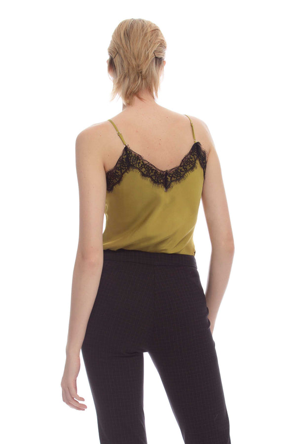 Elegant viscose top with lace insert - Top KANTICE