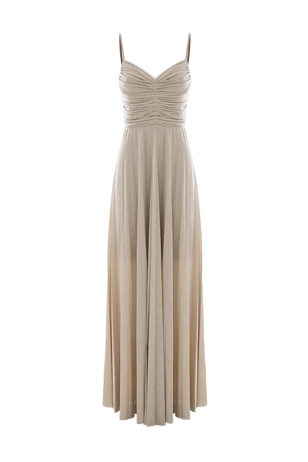 Élégante robe longue avec corsage drapé - Robe MARGOT