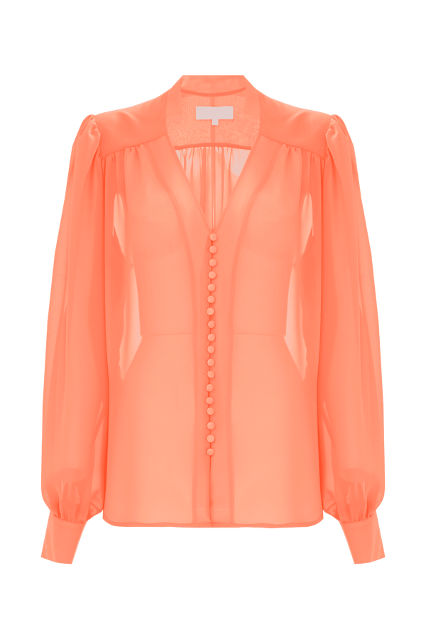 Semi-transparent long-sleeved blouse - Shirt GIGLIOLA