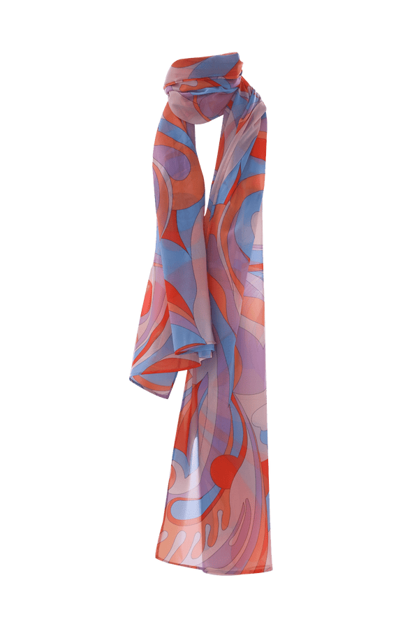 Bufanda estola larga con estampado multicolor - Bufandas PRISMA
