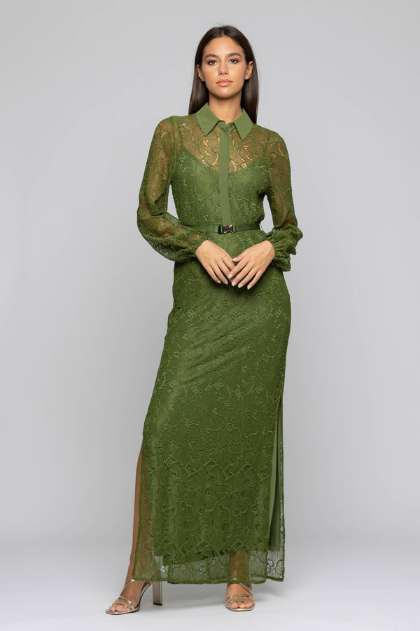 Elegant long dress with lace - Dress ADRIAN