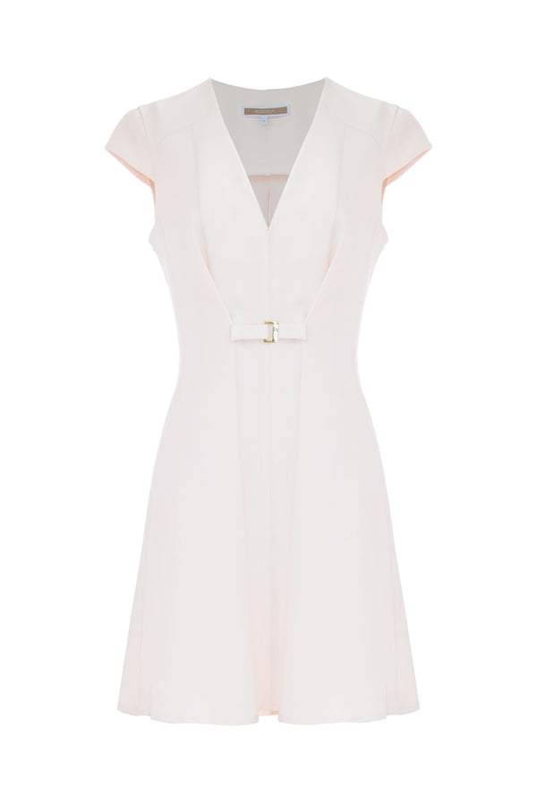 Elegant pleated mini dress - Dress ROXANE