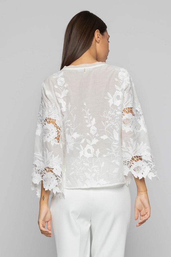 Blusa efecto de doble capa con estampado floral - Blusa CALIEN