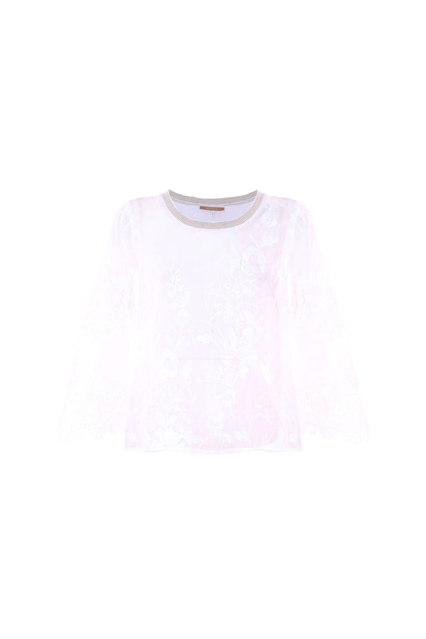 Layered-effect floral blouse - Blouse CALIEN