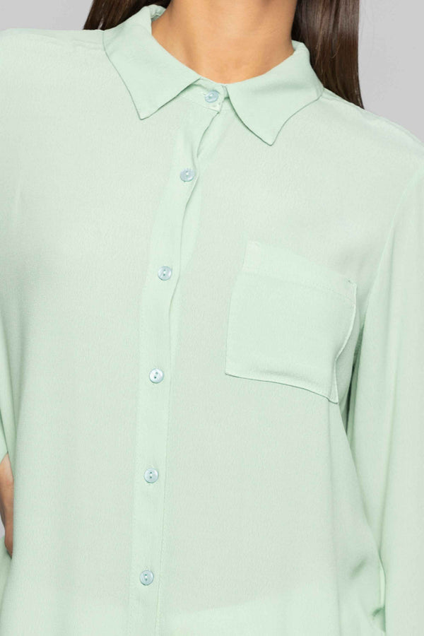 Soft shirt with a breast pocket - Shirt JENNYFER