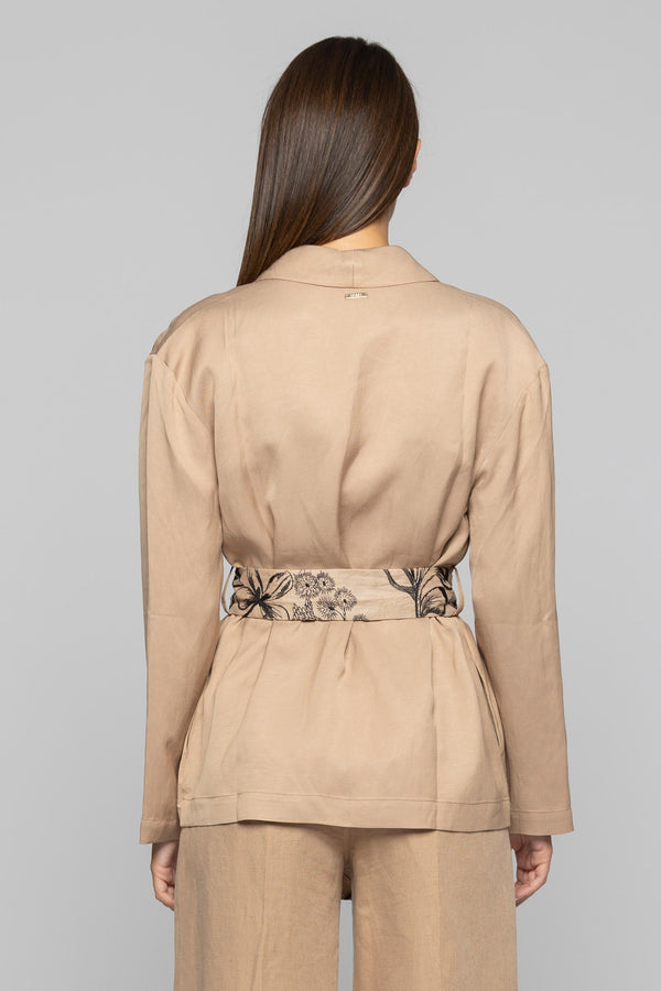 Veste style kimono avec ceinture brodée - Veste ERIANNA