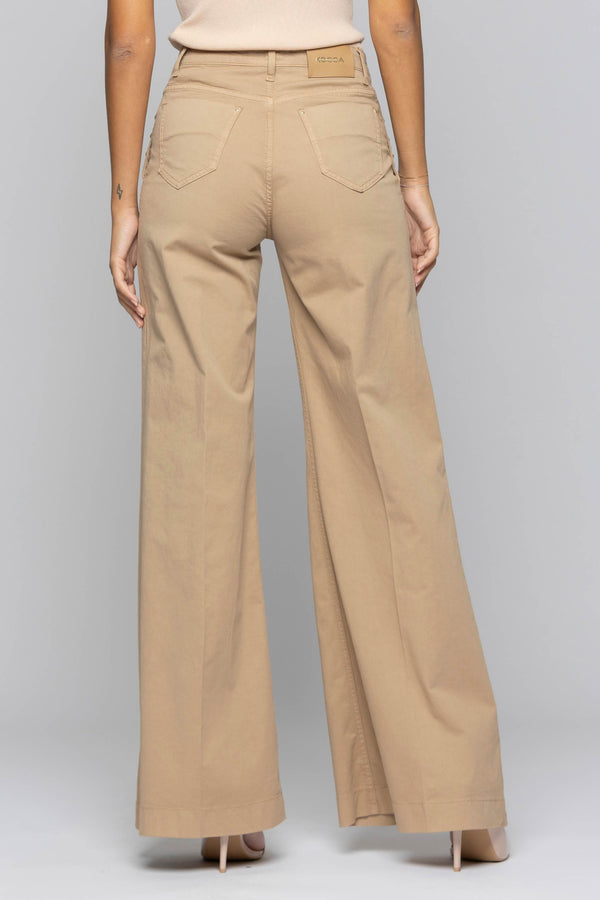 Pantalon large avec boutons décoratifs sur les poches - Pantalon ROONEY