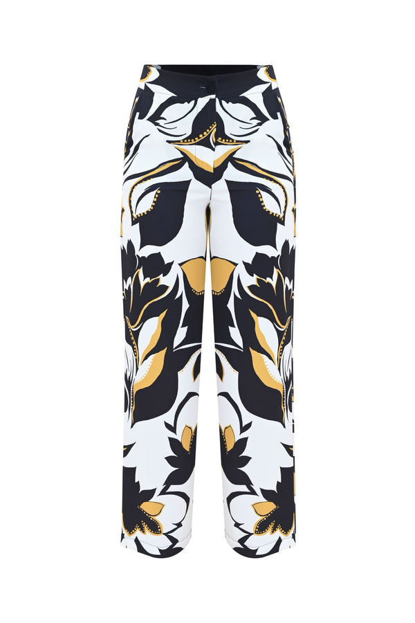 Wide-leg patterned trousers - Trousers FRANCIS