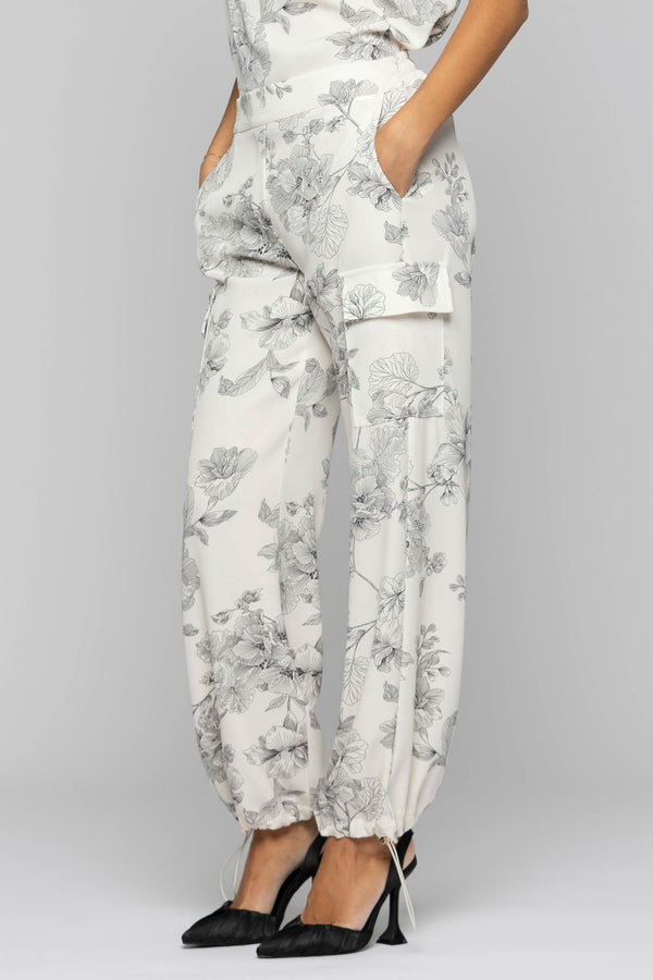 Pantalón cargo con estampado floral - Pantalón ATLANTE