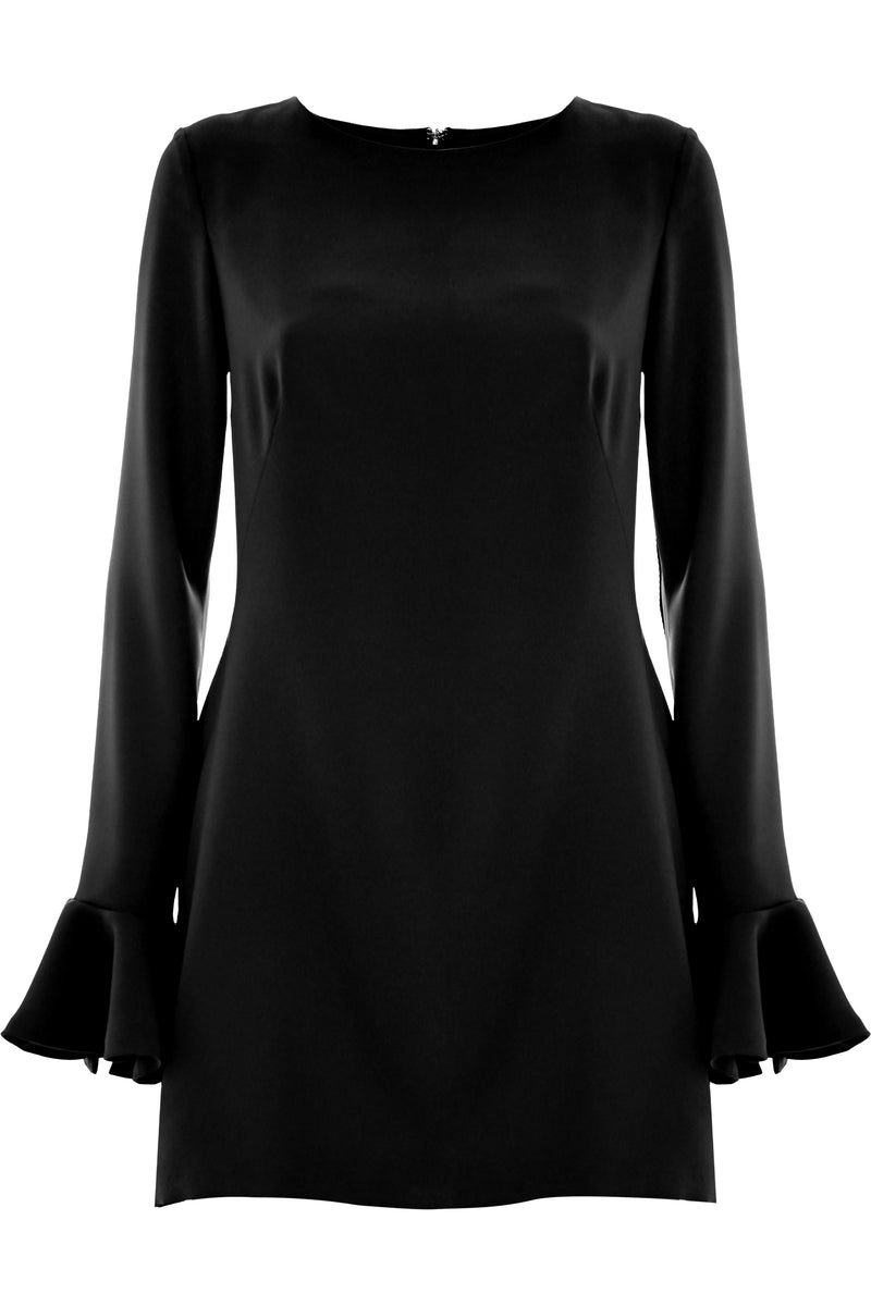 Long-sleeved mini dress with ruffles - Dress AMAYA