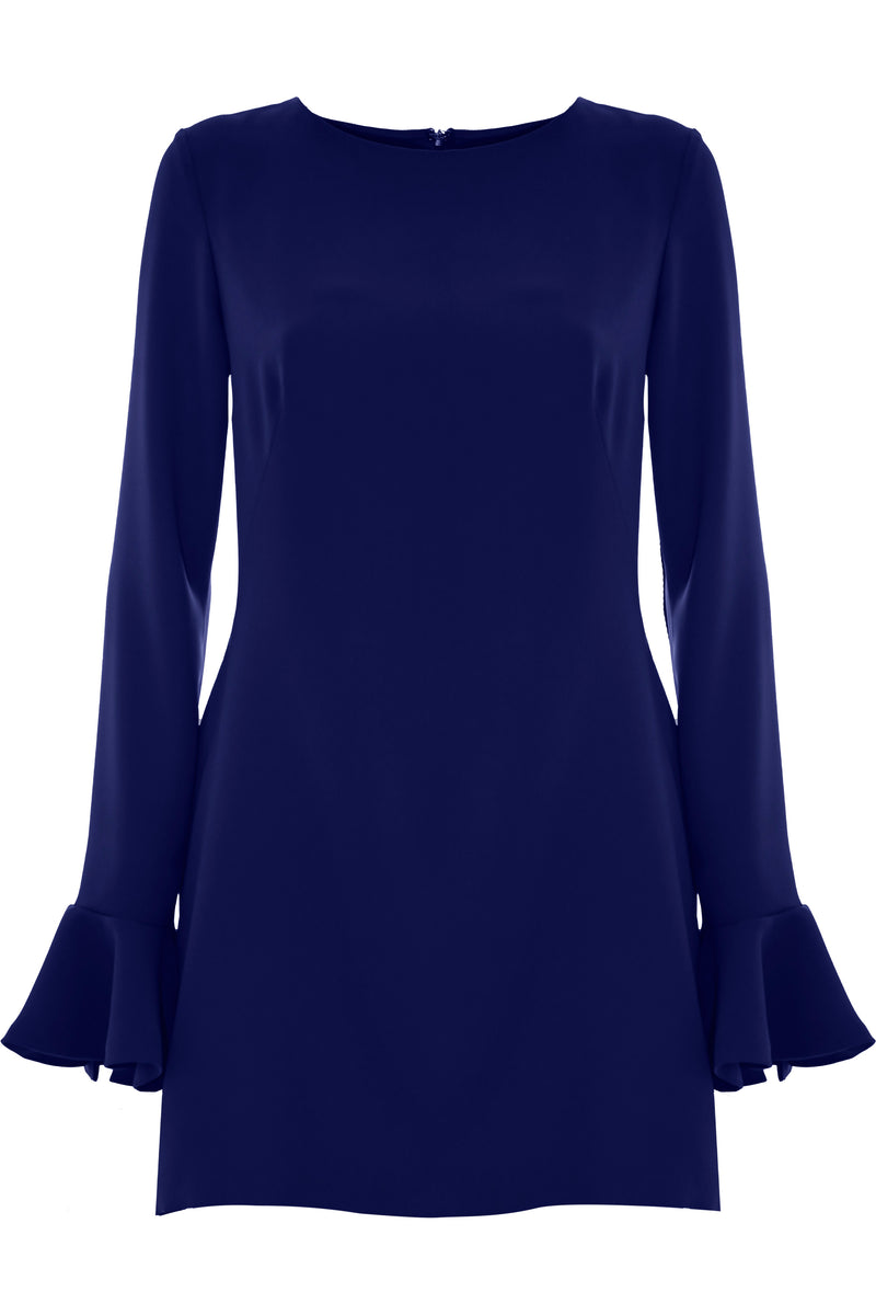 Long-sleeved mini dress with ruffles - Dress AMAYA