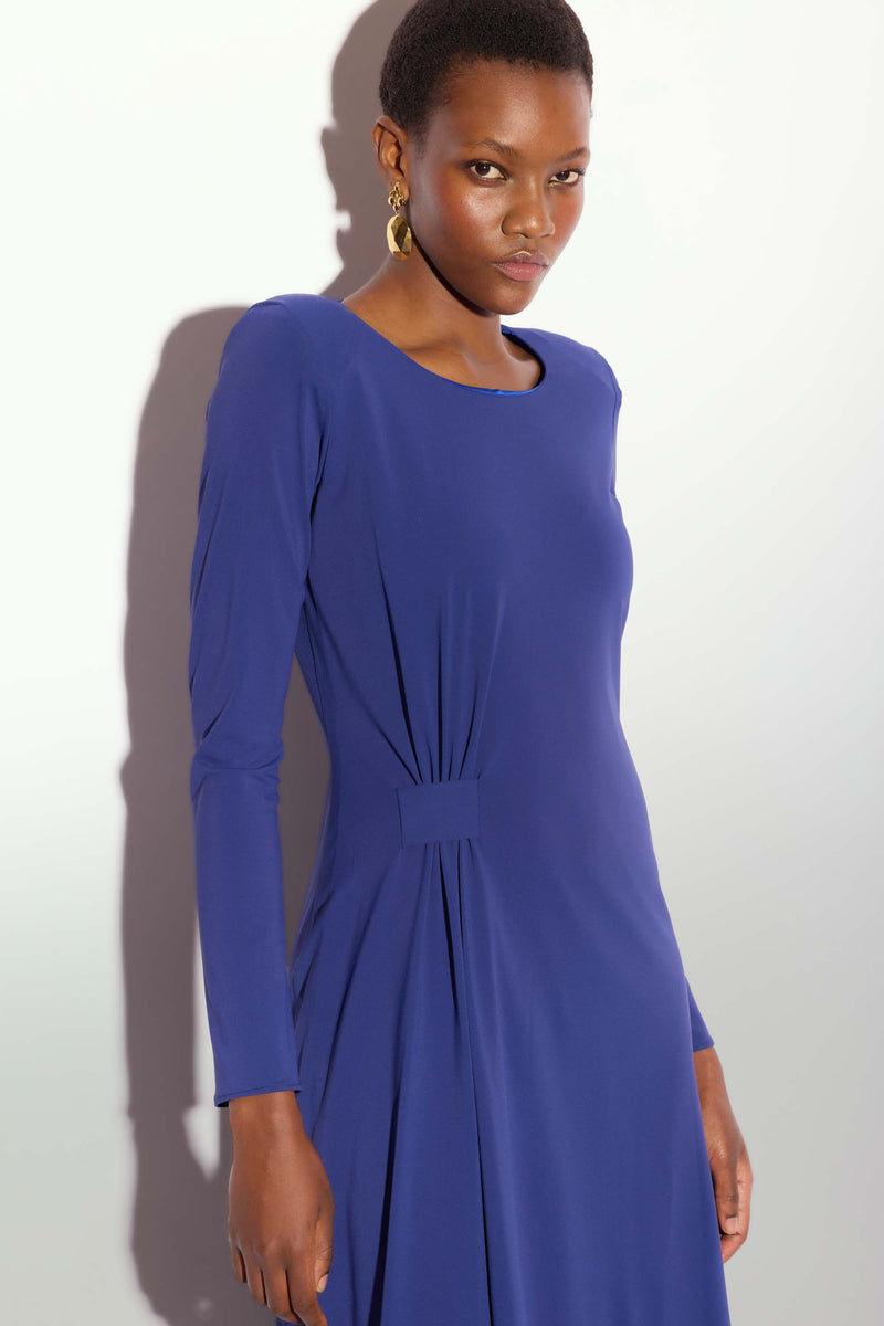 Midi dress with draping at the side - Dress CLAUD