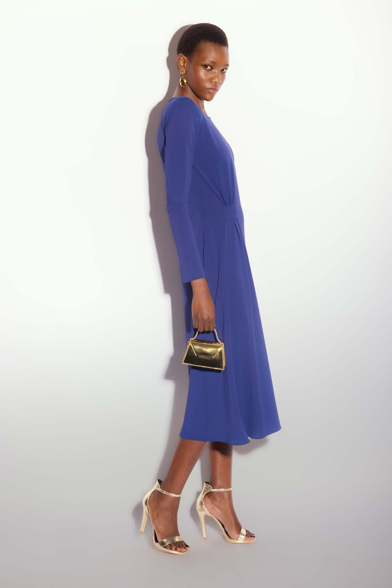 Midi dress with draping at the side - Dress CLAUD