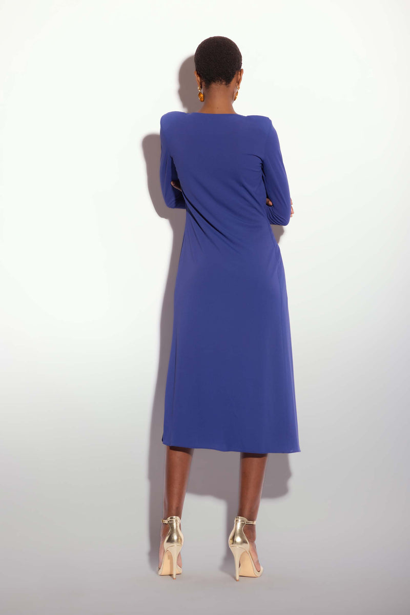 Midi dress with draping at the side - Dress CLAUD