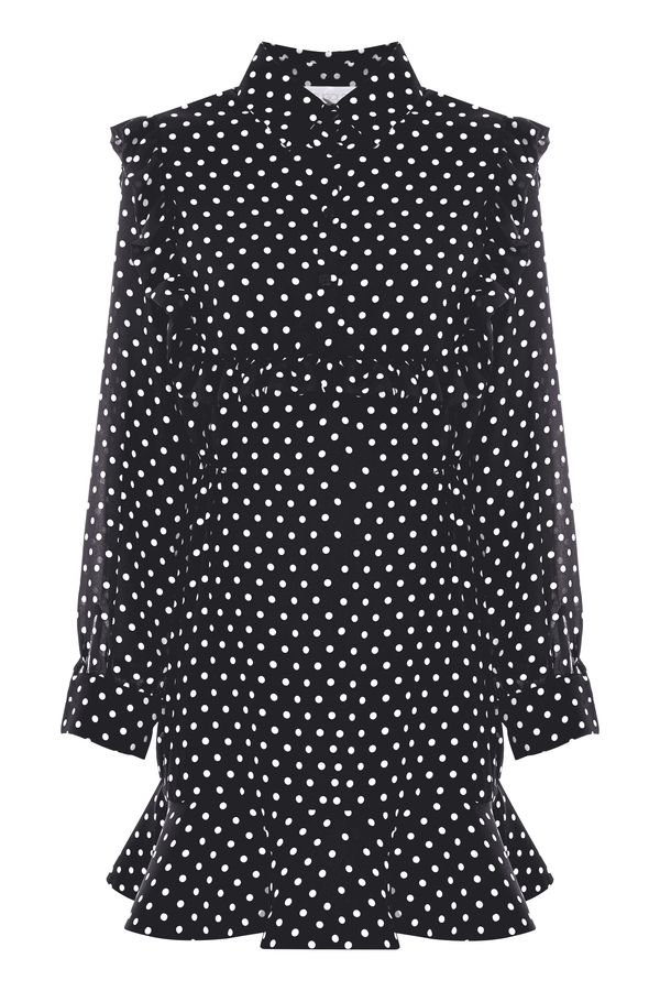 Polka dot patterned shirt dress - Dress LIVES