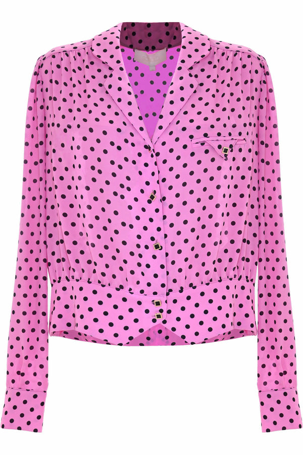 Camicia con bottoni quadrati e fantasia a pois - Camicia JOEY