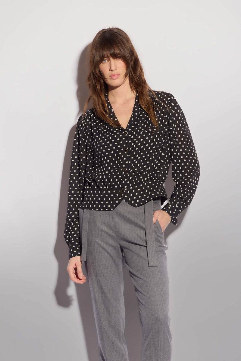 Polka dot shirt with square buttons - Shirt JOEY