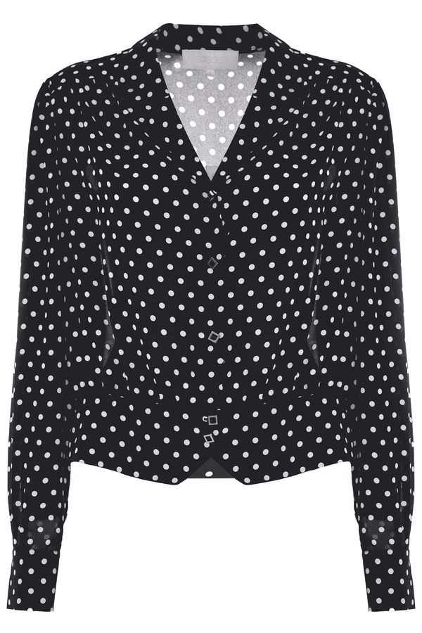 Camicia con bottoni quadrati e fantasia a pois - Camicia JOEY