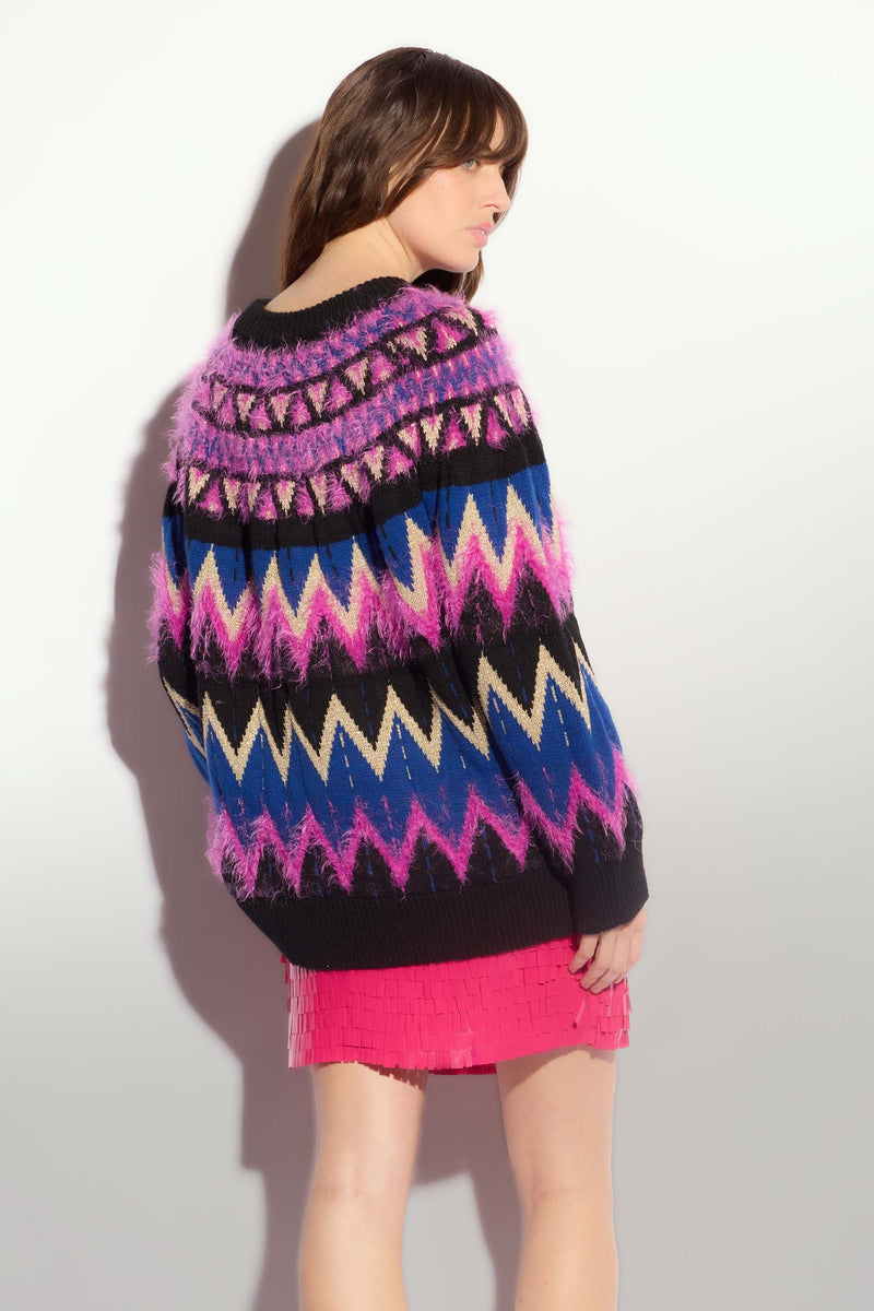 Jumper with a zig-zag pattern - Sweater ARMONIA