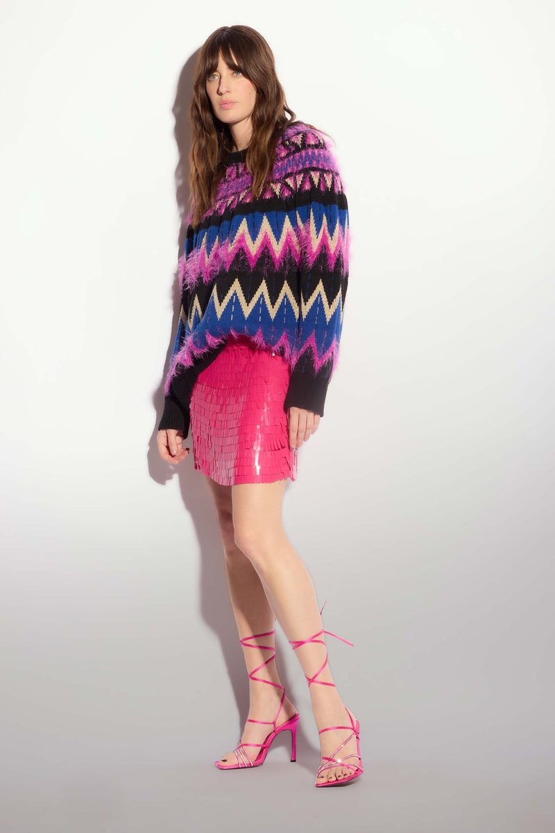 Jumper with a zig-zag pattern - Sweater ARMONIA