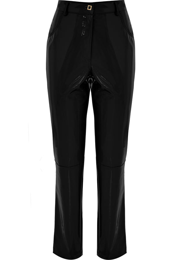 Pantaloni straight in tessuto lucido - Pantalone MARYSOL