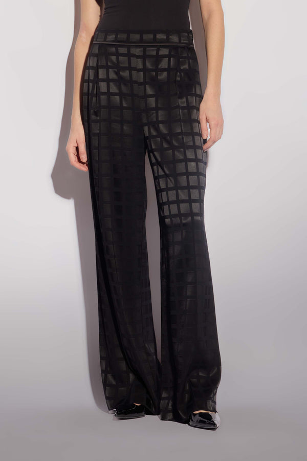 Straight leg trousers in a checked print - Trousers TAREK