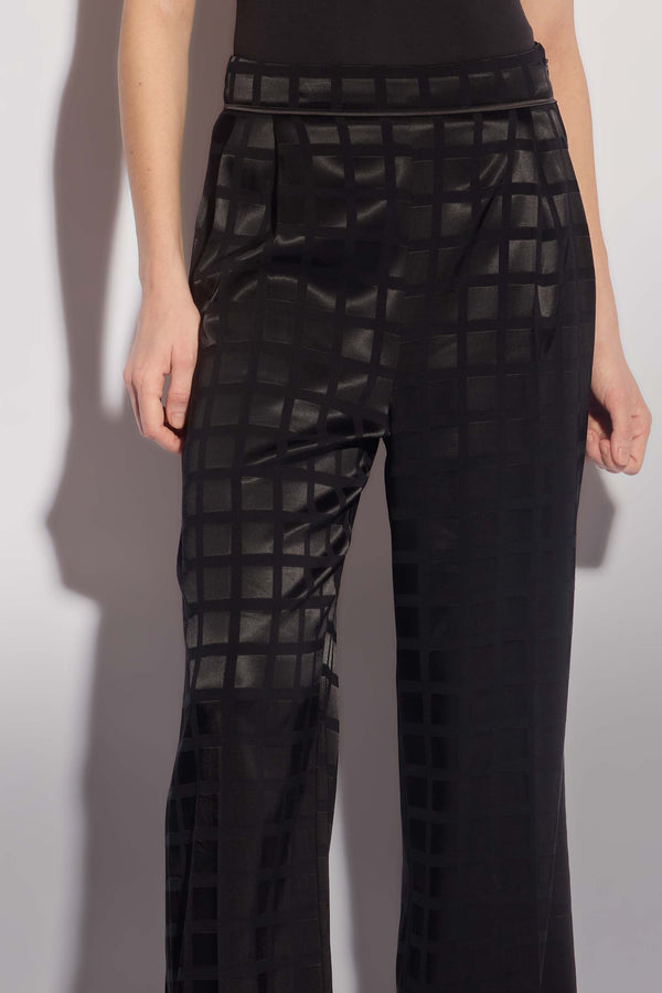 Straight leg trousers in a checked print - Trousers TAREK