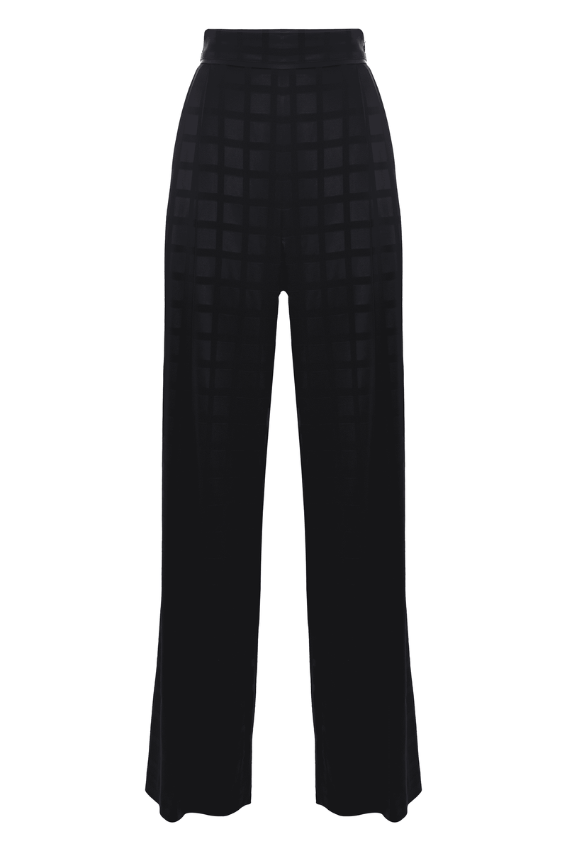 Straight leg trousers in a checked print - Trousers TAREK