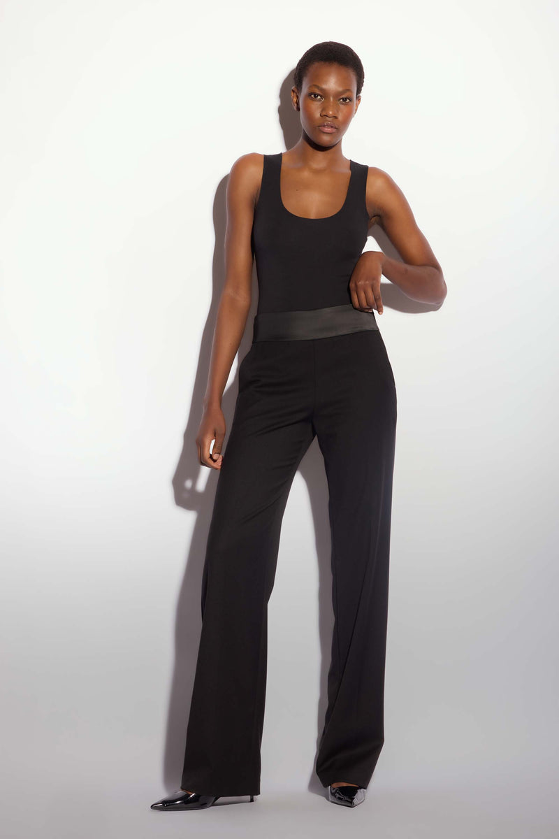 Straight leg trousers with shiny details - Trousers ARNALDA