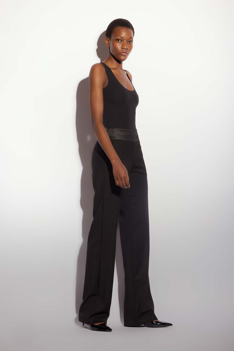 Straight leg trousers with shiny details - Trousers ARNALDA