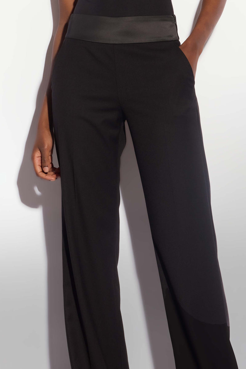 Straight leg trousers with shiny details - Trousers ARNALDA