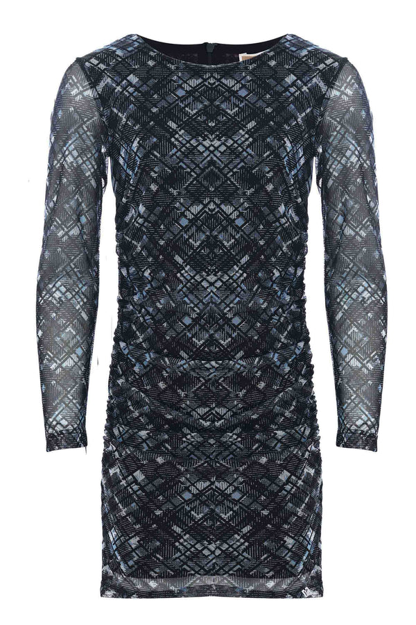 Patterned dress with a black background - Dress MARY